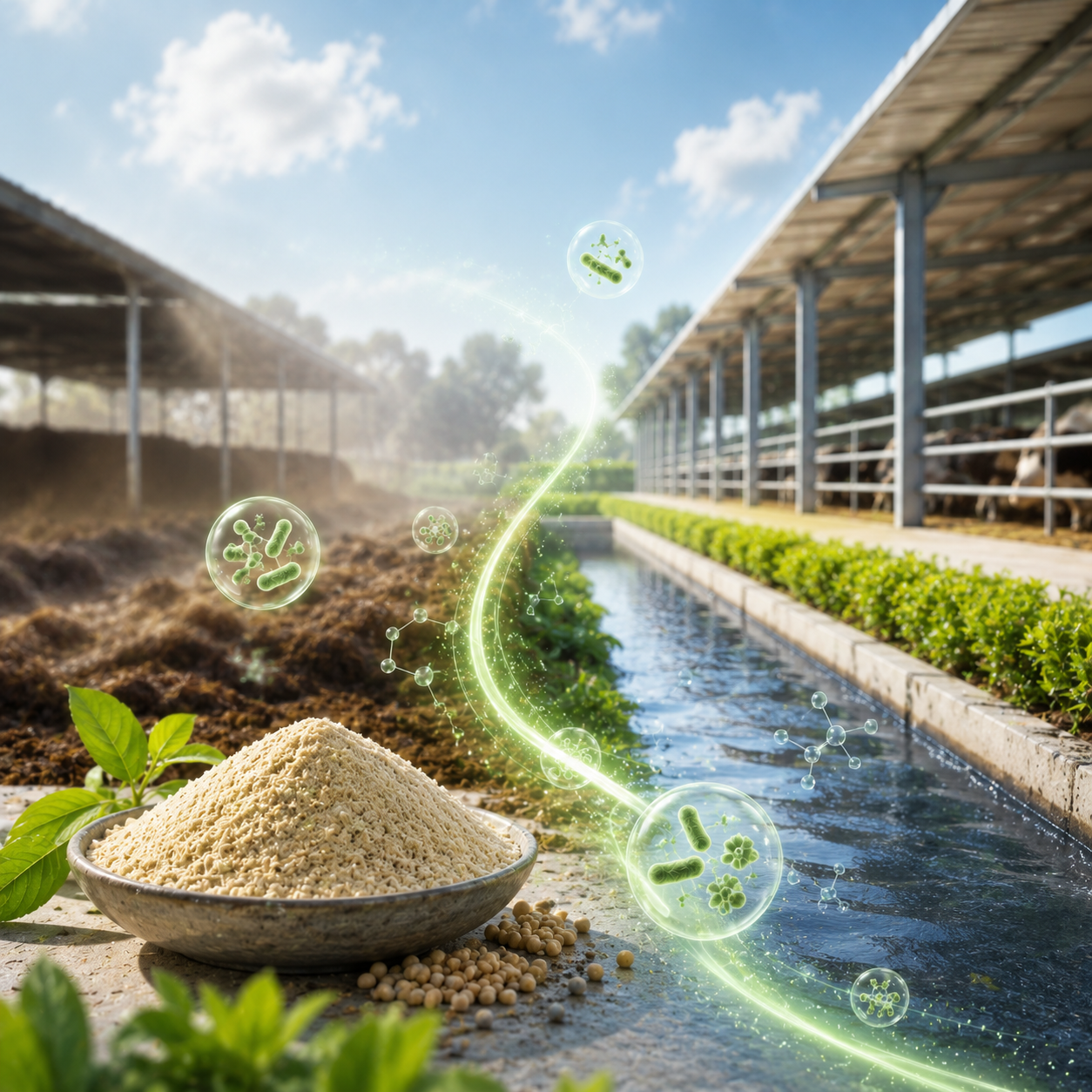 Environmental probiotics for manure, waste and water treatment