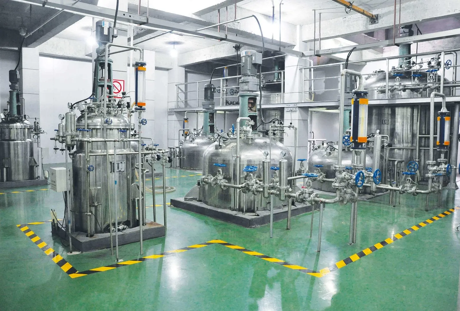 Stainless fermentation tanks at Pangoo factory