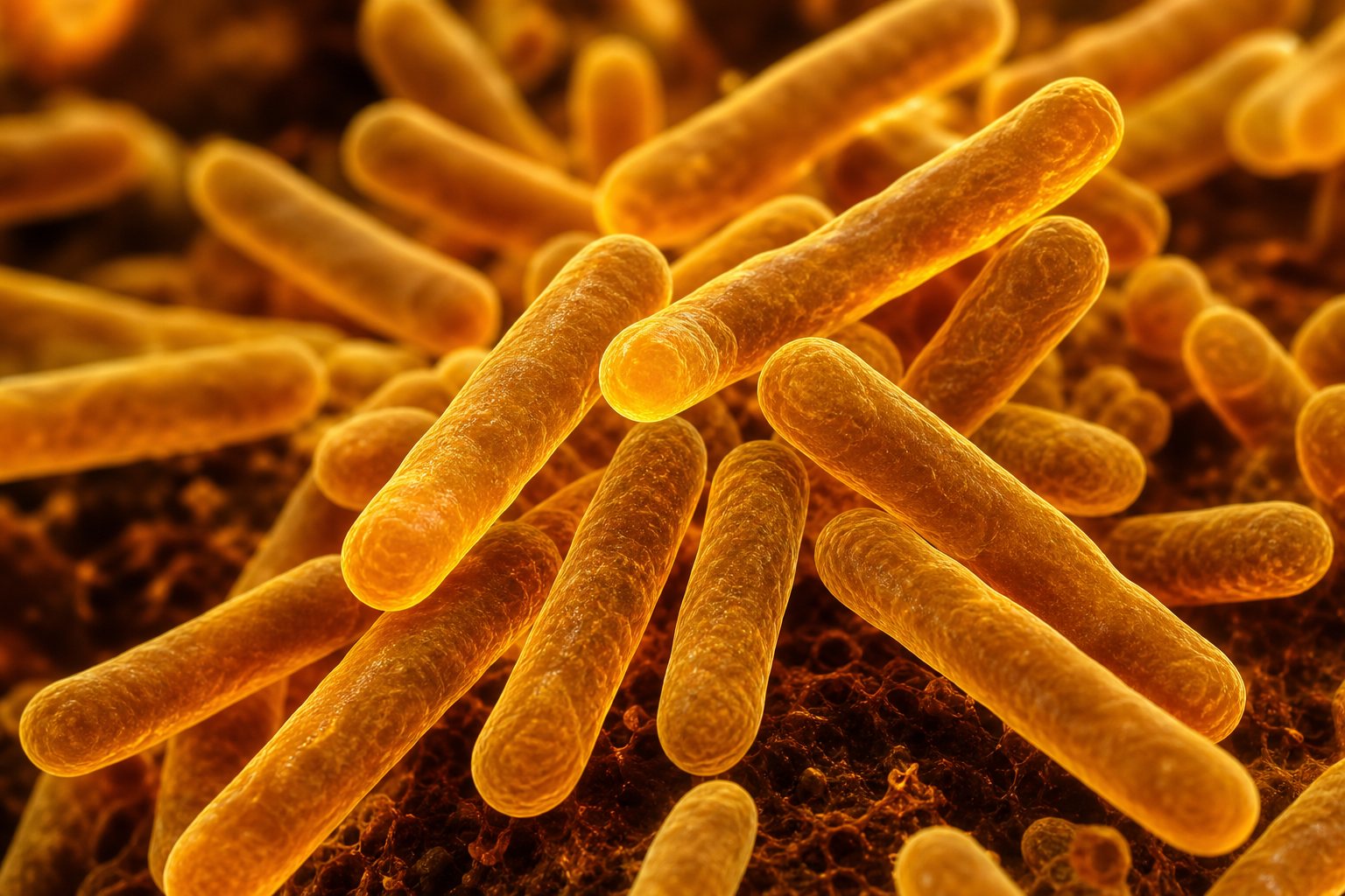 Bacillus licheniformis microscope view