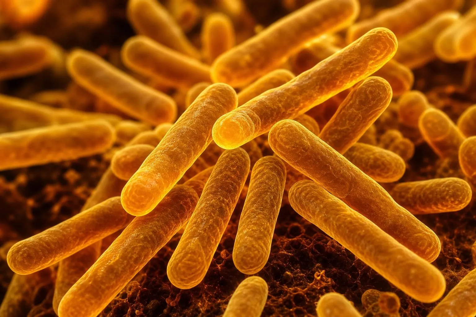 Bacillus licheniformis microscope view