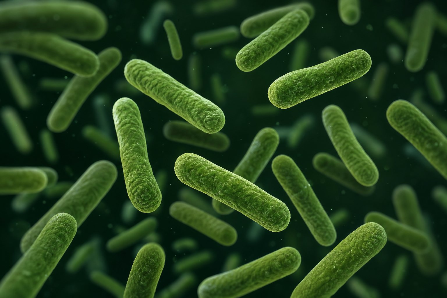 Bacillus subtilis microscope view