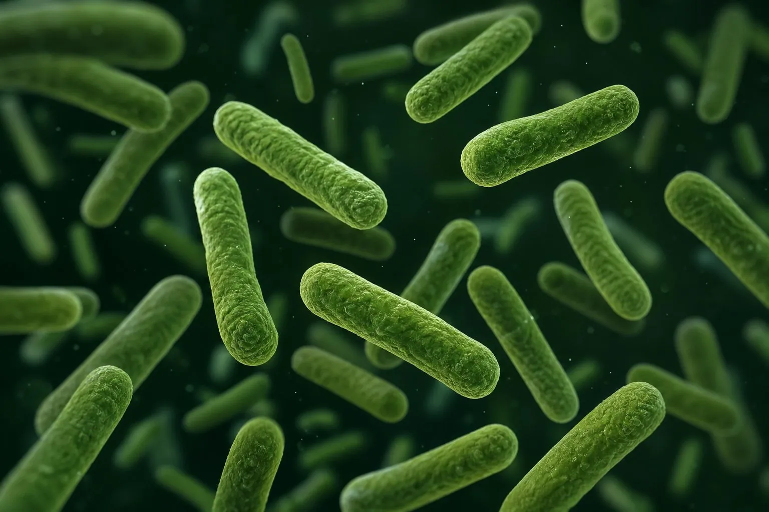 Bacillus subtilis microscope view
